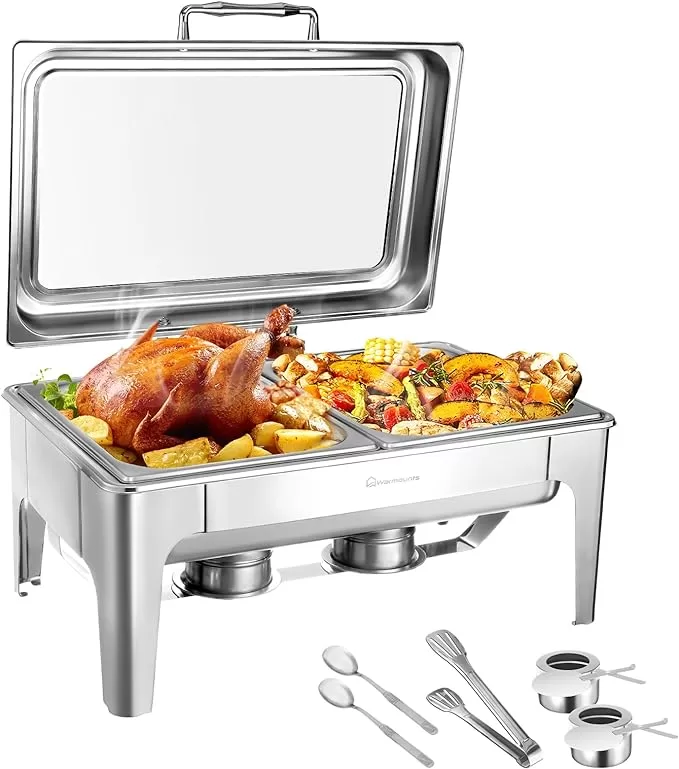 Hydraulic Rectangular Chafing Dish With Glass Lid