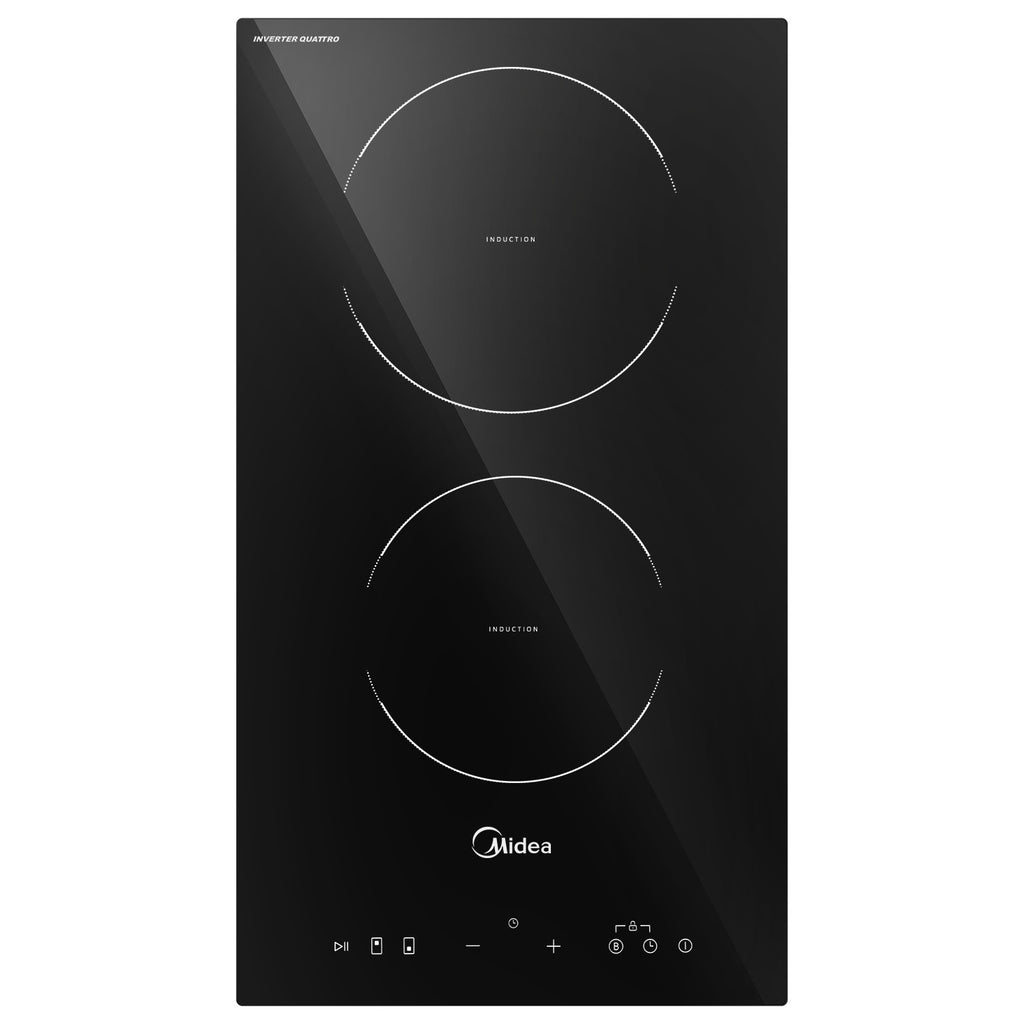 Midea 30cm Induction Hob MC-ID3591-A2, 3500W, 2 Cooking Zones, Touch Control, Child Safety, 9 Power Levels - Black