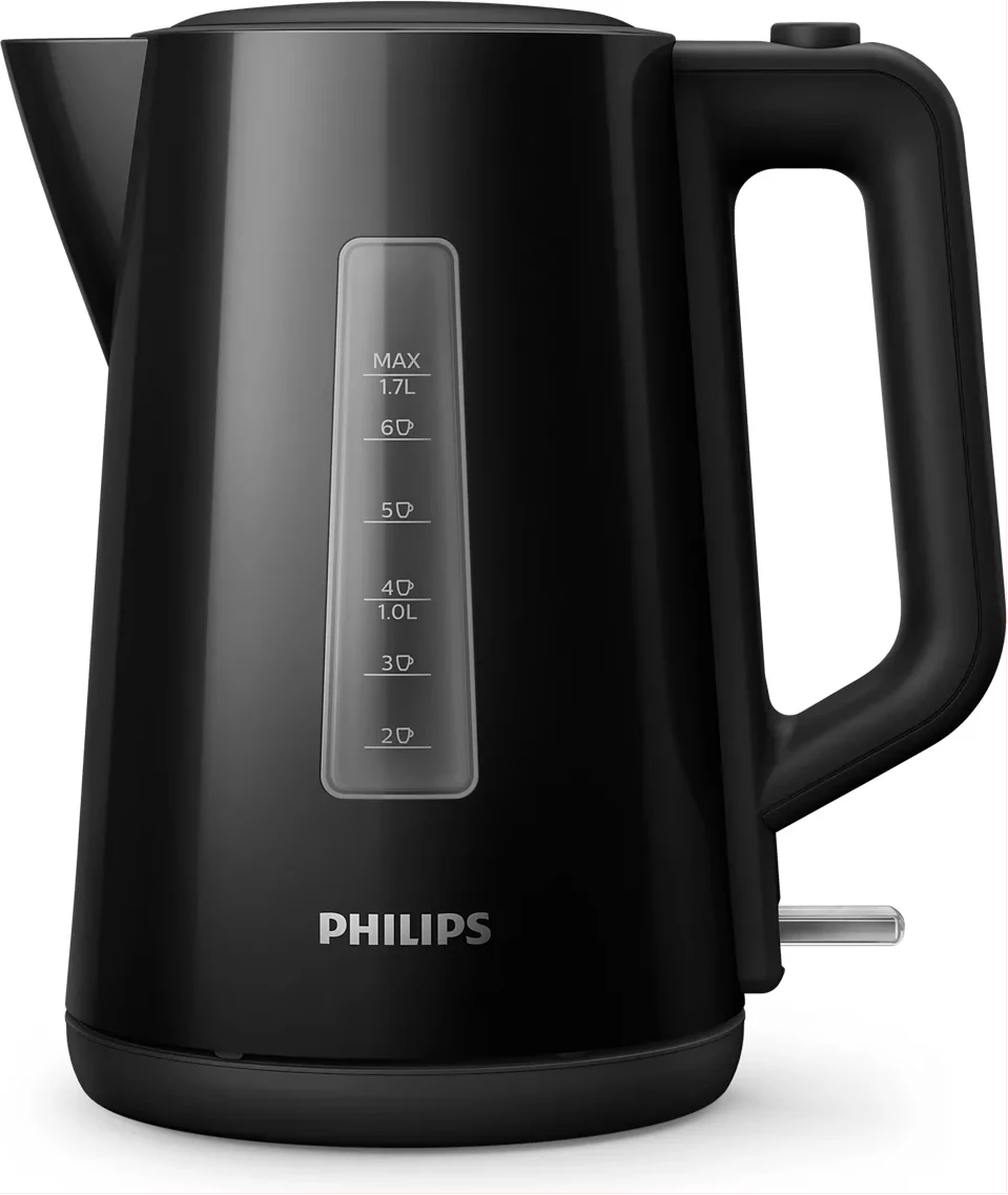 Philips Electric Kettle HD9318/21, 3000 Series, Automated Lid 1850W, 1.7 litre Family Size, Black