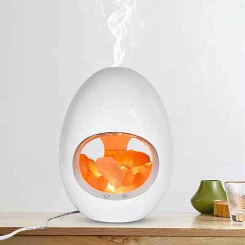 All In One 24V Crystal Himalayan Salt Rock Lamp & Ultrasonic Essential Oil Diffuser - Aromatherapy Diffuser, Hand Carved Natural Therapeutic Salt Rock Crystal Lamps Aroma Diffusers - Electric Sensor T
