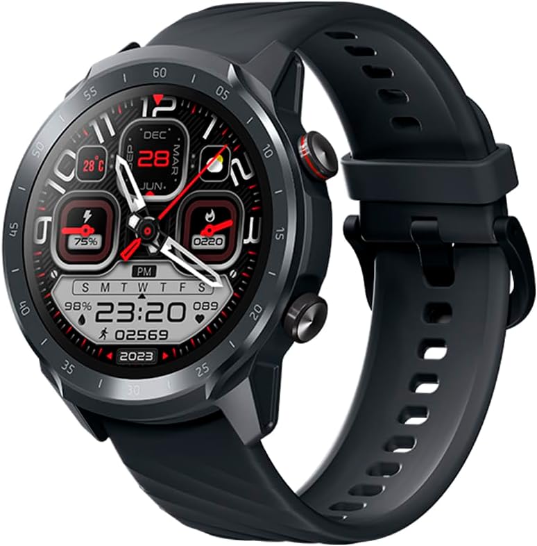 Mibro Smart Watch A2 (Black) - 1.39" HD Display, Bluetooth Calling, 10 Day Battery Life, 2ATM Waterproof, 70 Sports Modes, Heart Rate Monitoring, Sporty Look