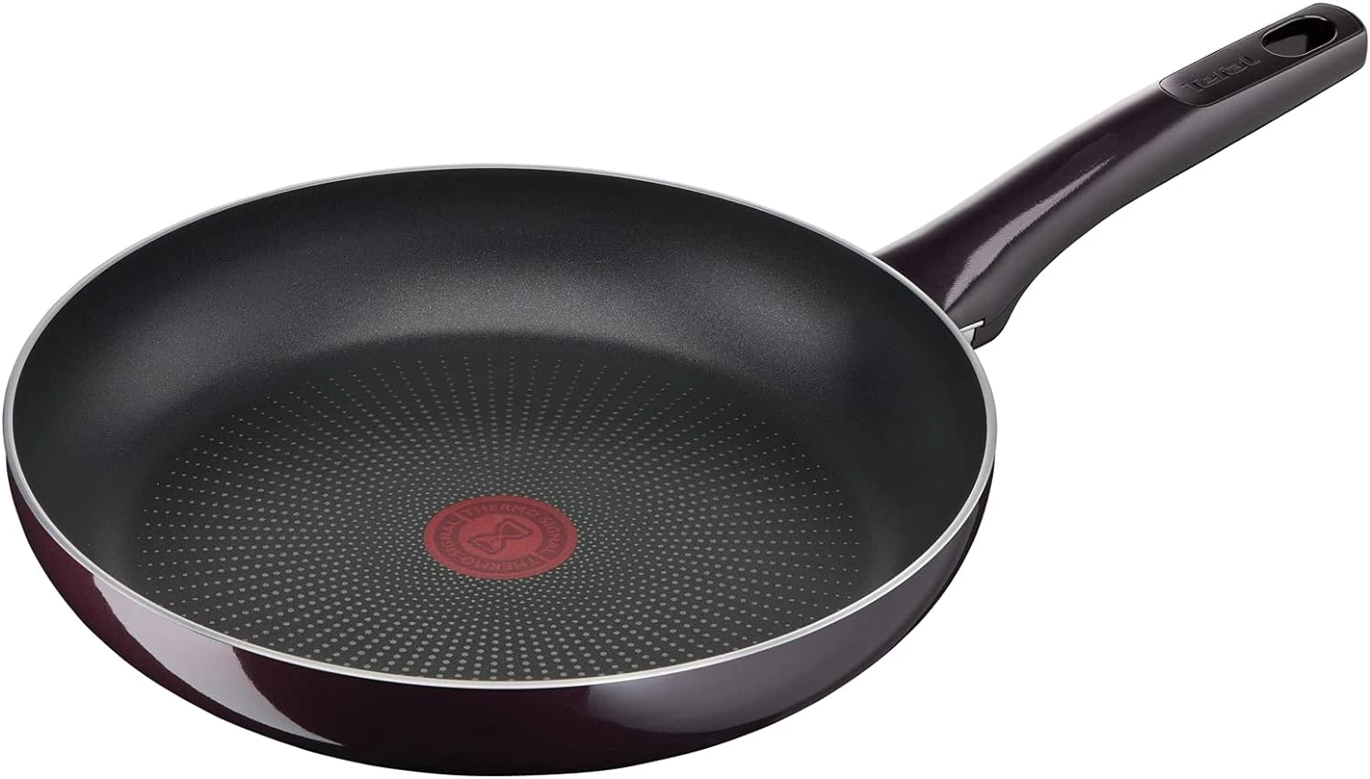 TEFAL Resist Intense 28 cm Non-Stick Aluminium Frypan With Thermo Spot D5220683 – Burgundy