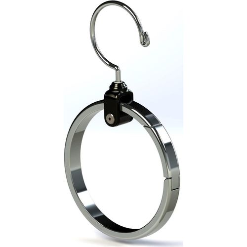 Easy To Use Ring Hangers: Showcase a variety of items with our swivel hangers that rotate 360 degrees. No assembly, paint, or hardware needed- just hang on any wood, acrylic, or wire closet rod for qu