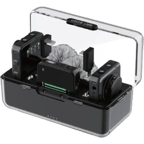 Green Lion GLM-Professional Wireless Microphone 7 Hours 360° Pick up, Compact & Portable, Environment Noise Cancellation