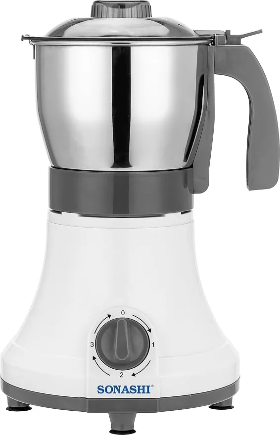 SONASHI SCG-4006 Coffee Grinder – 0.8L, Mixer Grinder with Detachable Stainless Steel Jar, Blade, 3 Speed Switch
