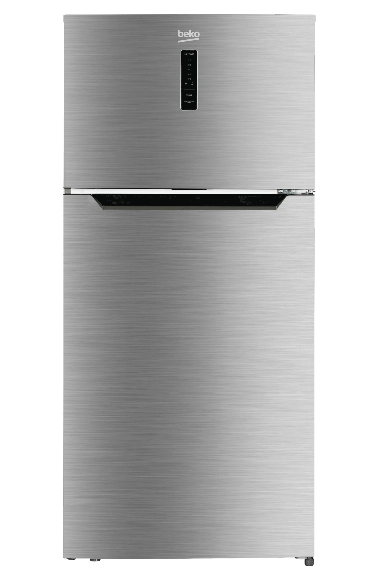BEKO 520L Fridge, (Net 490L) Double Door Top Mount Freezer, LED Display, No Frost Refrigerator