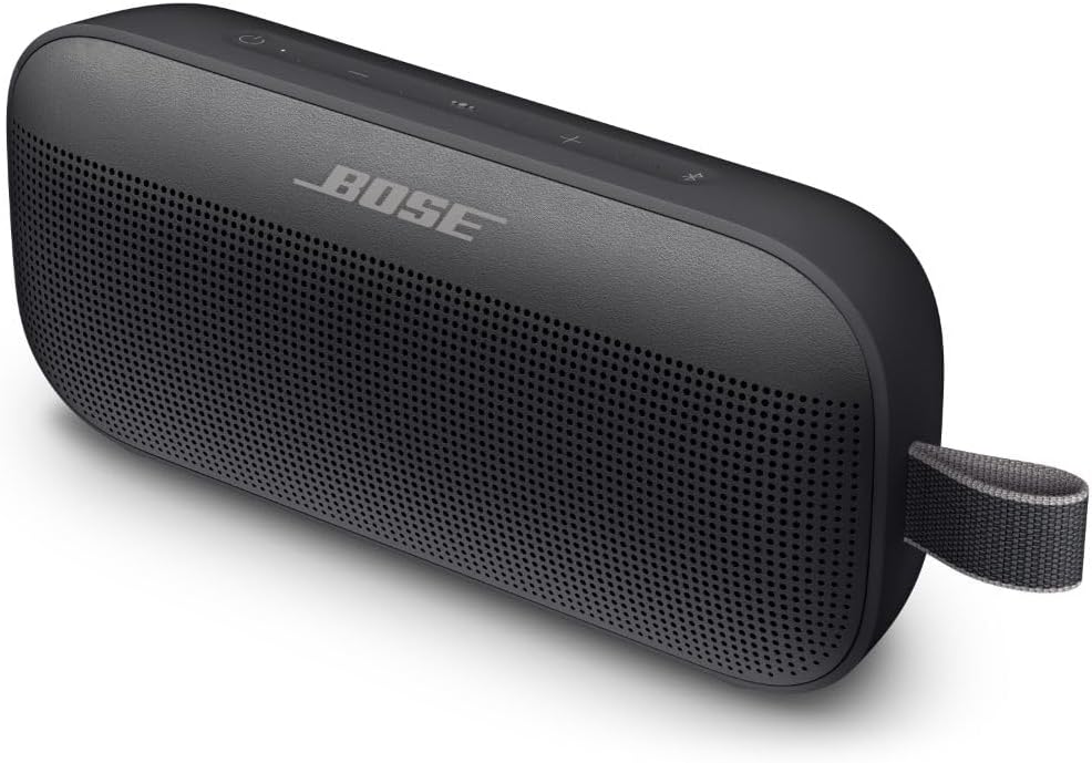 Bose SoundLink Flex SE Bluetooth Speaker, Big, Bold Soun, Surprisingly Deep Bass, Packable Size, Plays Up To 12 Hours, Water, Dust, Destination-proof, Black
