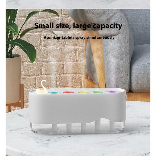 Desktop 600ml USB Type-C Colorful Light Smart Voice-activated Control Nano Cool Mist Maker Spray Air Humidifier Desktop Humidifier 5 Gear Adjustable Dynamic Pickup With Colorful Night Light For Indoor