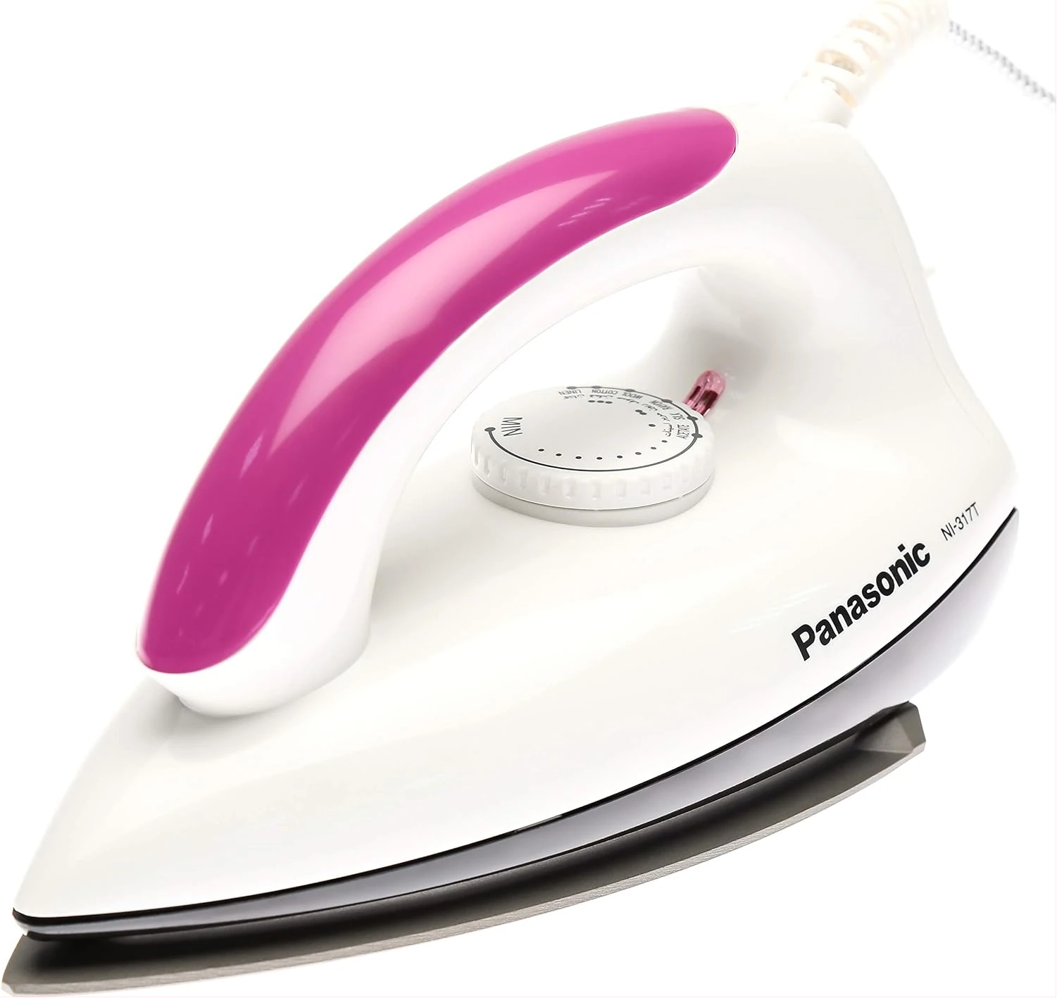 Panasonic Dry Iron 1000W, Non Stock Soleplate White - NI-317T - Malaysia