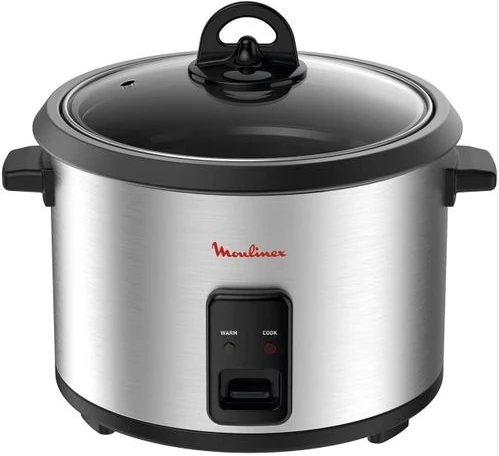 Moulinex Easycook 10 Cups 1.8 Litre Rice Cooker, 700 Wattss, MK123D27 With Keep Warm Silver / Black