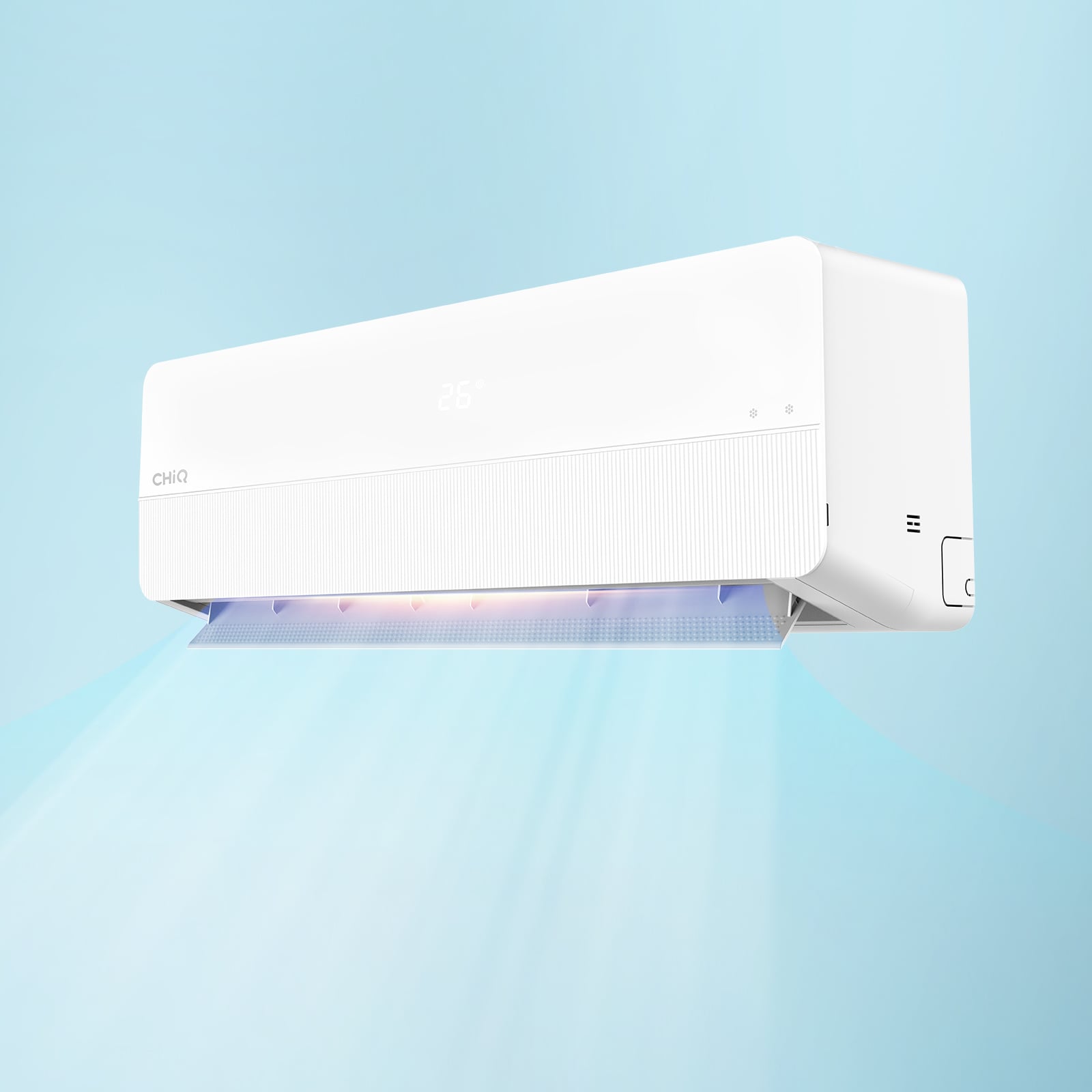 CHIQ 12000 BTU Inverter Air Conditioner, 4-Way, Swing, Auto Restart, Energy Saving & Efficient, Sleep Mode - White