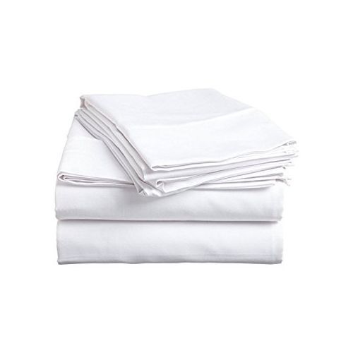 Home Fashion 5*6 Cotton Bedsheets with 2 Pillow cases -White