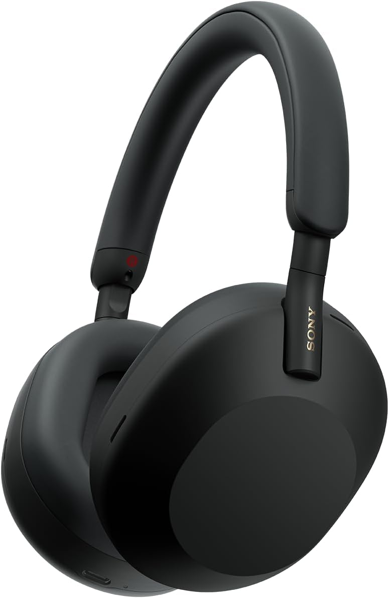 Sony WH-1000XM5 Noise Cancelling Wireless Over-Ear Headphones, Bluetooth, Clear Call Quality, Hi-Res, Up to 30hr Battery Life, Quick Charge, Alexa & Google Assistant, iOS & Android - Black