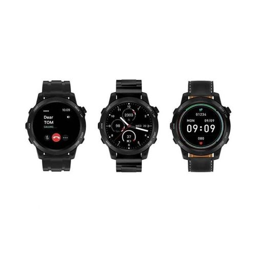 HeinoTeko RW-56 AMOLED Display Smart Watch With Built In Torch 3 Pair Straps And Wireless Charger Designed For Gents And Boys- Multicolor