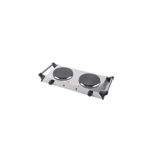 CNTRONIC LEE517 Double Burner Electric Hot Plate With Solid Plate Staineless Steel Stove With Handles
