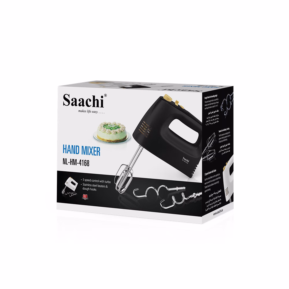 Saachi 5-Speed Hand Mixer 250W, Black, NL-HM-4168