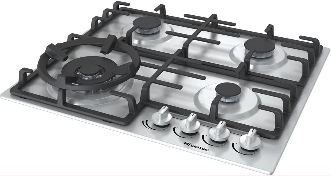 Hisense  60cm 4 Gas Cooker Hob - Stainless Steel