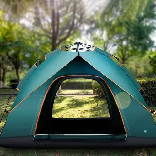 David Portable Family 1-4 Person Camping Tent- Green