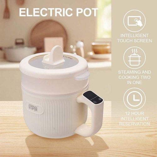 ST-9840 1.2L Intelligent Touch Screen Steaming And Cooking 2In 1 Electric Pot Multi-function electric cooker