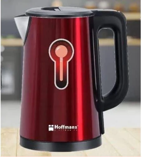 Hoffmans 2.5Litres Electric Tea Kettles for Boiling Water Stainless Steel Double Wall Hot Water Boiler with Automatic Shut Off & Boil-Dry Protection, BPA Free