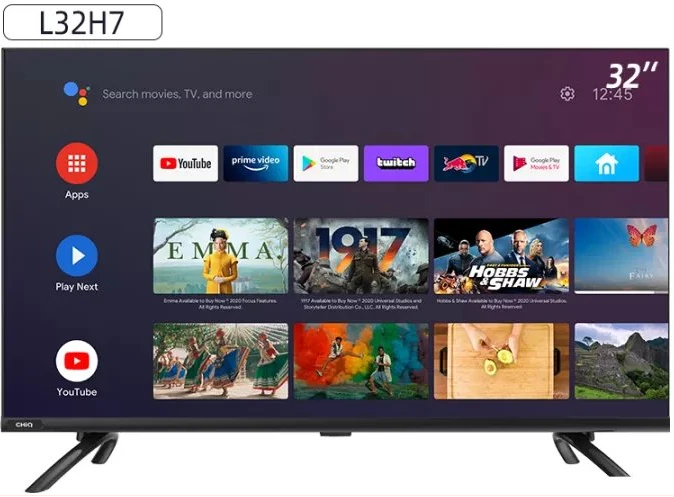CHiQ 32-Inch Smart Android LED TV L32G7P; With In-built Decoder, HDMI, USB - Black (3YRs WRTY)