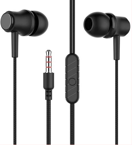 Pure J2 In Ear Sports Wired Headsets Power Bass Sound Earphones - Black