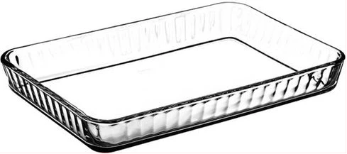 Borcam Rectangle Bakeware Casserole Dish With Heat Resistant Oven Microwave Safety - Clear