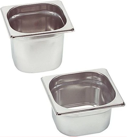 1L & 2.2L Gastronorm Container chafing Water Steam Food Pans- Silver