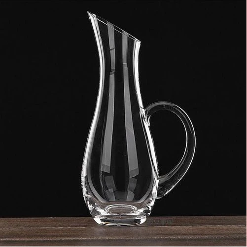 Glass Wine Decanter With Handle- Clear