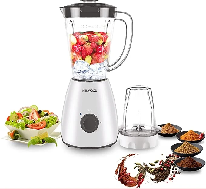 Kenwood Blender 400W Smoothie Blender Cum Smoothie Maker 1.5L with Multi Mill (Grinder/Chopper), Ice Crush Function BLP10.A0WH White
