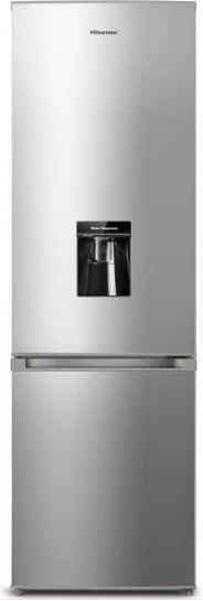 Hisense 341 - Litres (Net 262L: Fridge 196L + Freezer 66L) Fridge RB341D4WGU; Double Door Refrigerator Bottom Mount Freezer & Water Dispenser – Silver (3YRs WRTY)