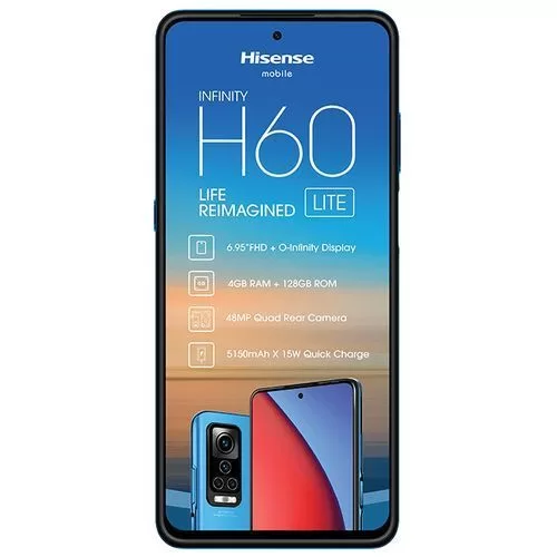 Hisense H60 Lite 6.95" 4GB RAM 128GB ROM 48MP 5150mAh - Blue (1YR WRTY)