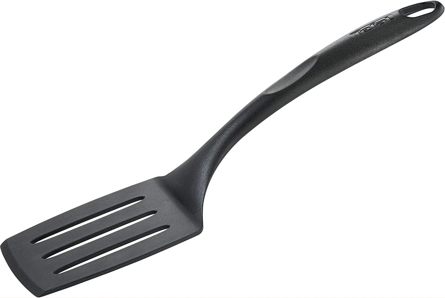 TEFAL Bienvenue Slotted Angle Spatula, Black, Plastic, 2743712