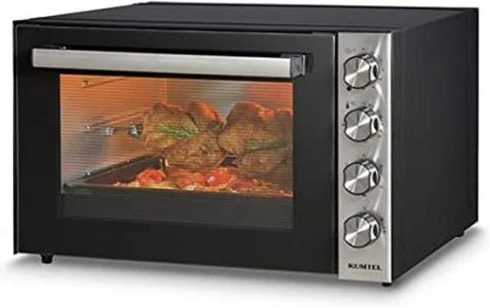 Luxell 70 Litres Electric Oven Cooker Grill, Double Glass - Black