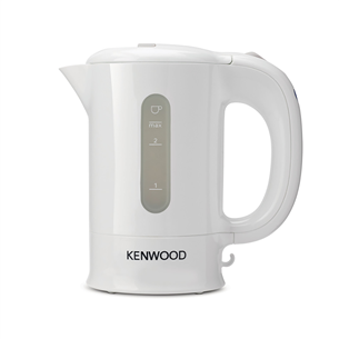 Kenwood Discovery 0.5L JKP250, Electric Travel Kettle, 650W, Double Voltage, Automatic Shut-off, Removable Base, Cable Winder, Includes 2 Cups and 2 Spoons, White