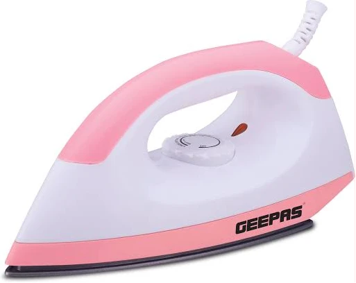 Geepas Dry Iron, GDI7782 1200W- White/pink