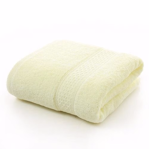 Cotton Solid Bath Towel For Adults Fast Drying Soft - Yellow