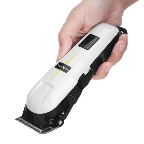 Sokany Rechargeable Hair Clipper Shaving Machine - White