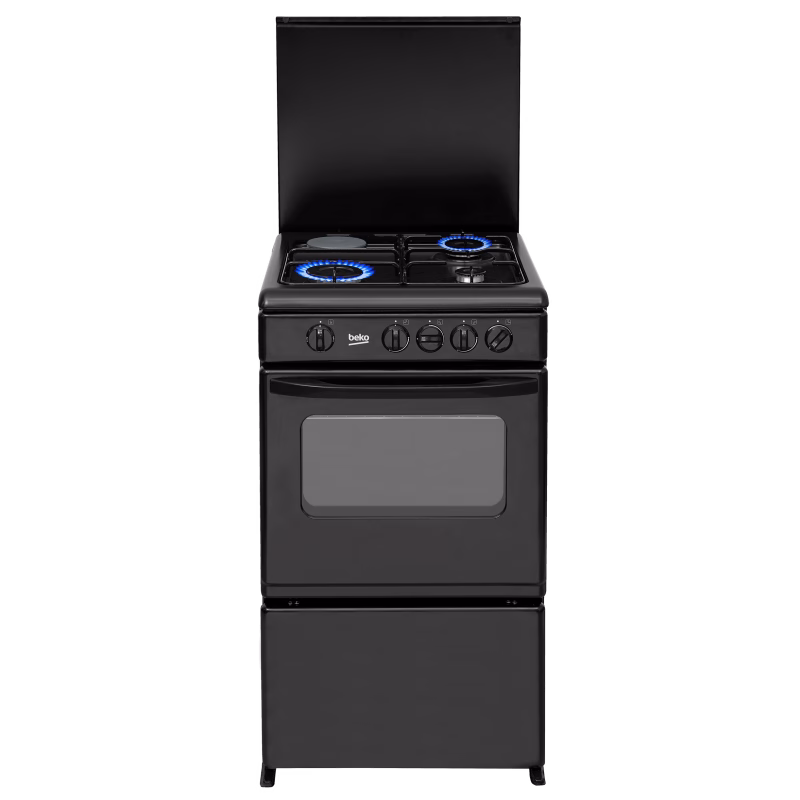 BEKO DEFY SA BGS178 50x60, 3G+1E Stove, Black