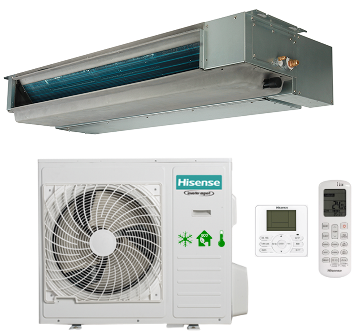 Hisense 18000 BTU Ductable AC R410A Single Phase AUD-18HX4SNL1, Inverter Air Conditioner (3YR WRTY)
