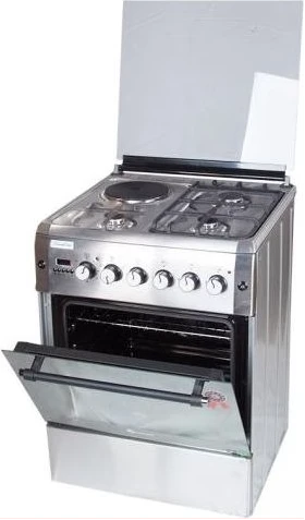 Blueflame D6031E (3 Gas Burners + 1 Electric Hot Plate) 60*60 - Silver