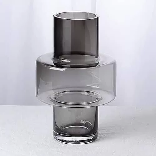 Modern Nordic Minimalist Ashtray Transparent Glass Vase Decorations, Home Model Rooms, Hotels, Clubs, Sales Offices, Accessories Polished Smooth Mouth Ideal for Gift -Multicolor