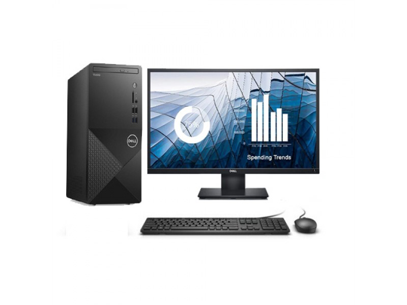 Dell Vostro 3888 i3 Desktop Computer (i3 10100, 4GB, 1TB) with 18.5-inch Monitor -Black