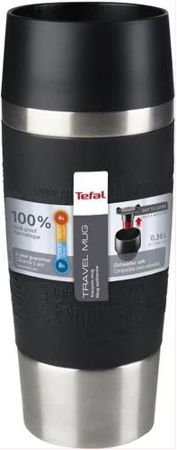 Tefal 0.36l Thermal Travel Mug Bottle K3081114 - Black