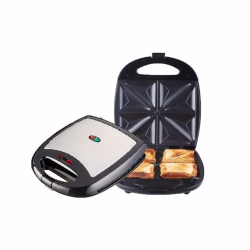 Electro Master EM-SW-1131 4 Slice Sandwich Maker - Black & Silver