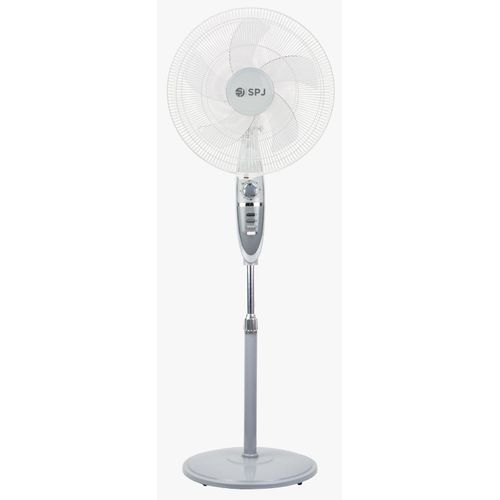 SPJ 16 Inch Oscillating & Adjustable Electric Pedestal / Stand Fan - White
