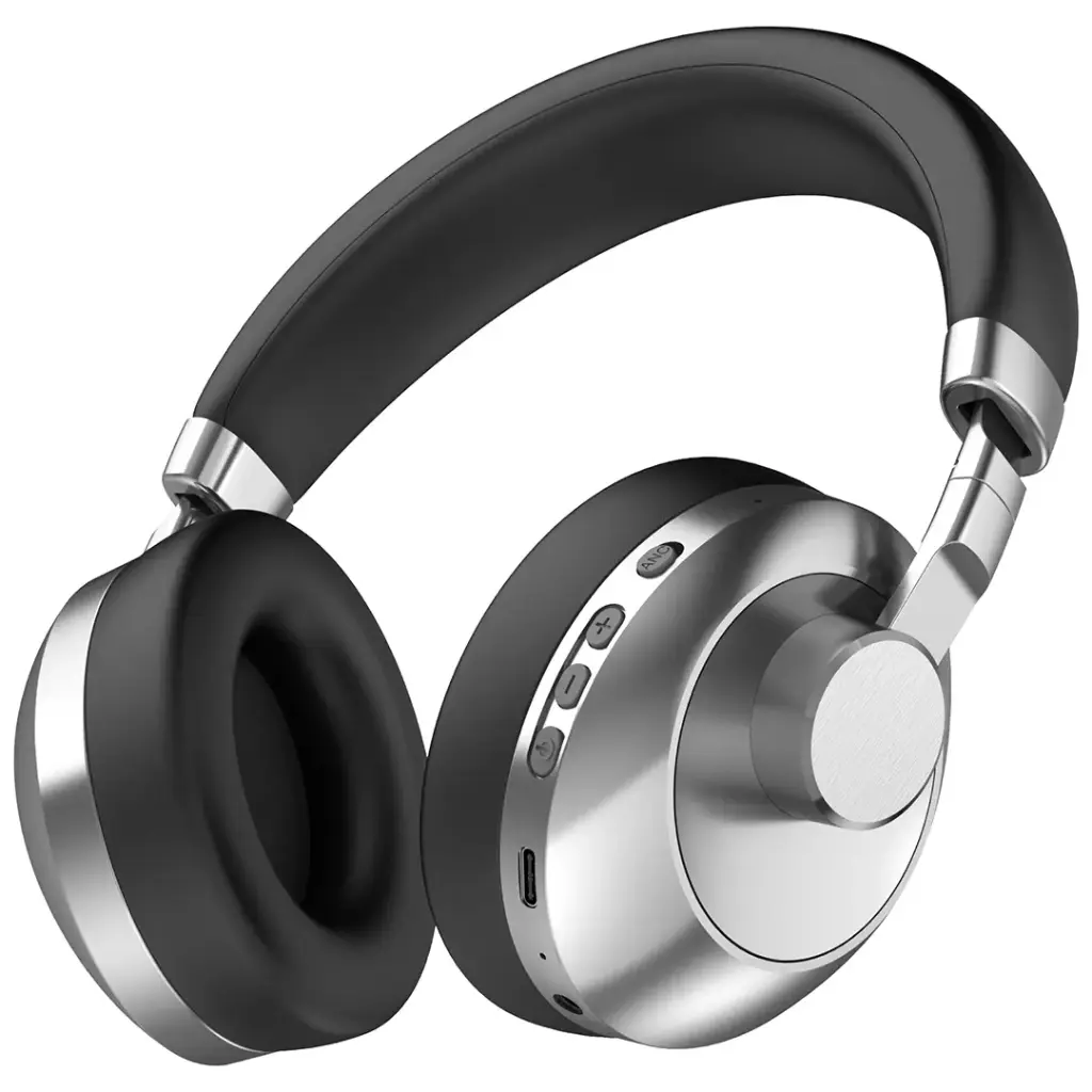 GREEN LION Wireless Headphone Rhythm X50 ANC with 50H Playtime & 4 Mic Calls / Voice Assistant / Gaming Headphone with Hybrid ANC / Bluetooth V6.0 / Foldable Design / Type-C Charging - Black