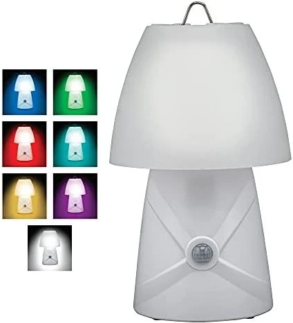 Sensor Brite Dream Glow Night Lamp, Motion Sensing LED Table Lamp, Color Changing RGB LED Lamp, Dimmable LED Desk Lamp - White