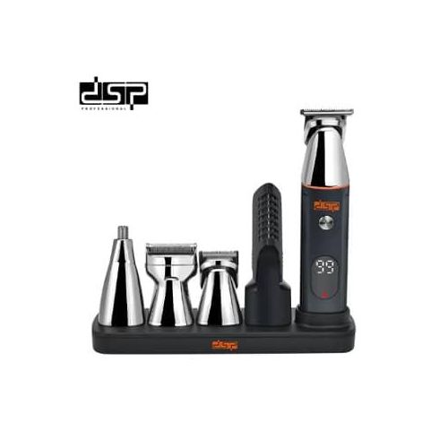 Dsp 5-In-1 Professional Rechargeable IPX6 Beard Trimmer Body Grooming Set Facial Hair Shaver For Nose Ear Public Hair Cutting Machine Waterproof Style Tools- Multicolor