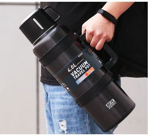 Zego Hot & Cold Stainless Steel Vaccum Insulated 4L, 72 Hour Flask - Color May Vary